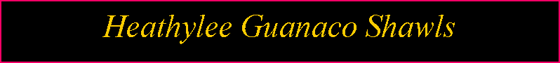 Text Box: Heathylee Guanaco Shawls