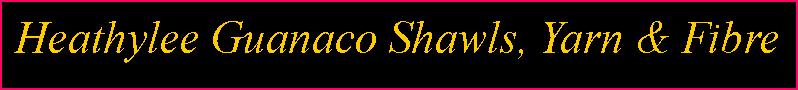 Text Box: Heathylee Guanaco Shawls, Yarn & Fibre